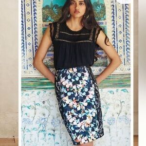 Byron Lars Anthropologie Paillette pencil skirt 6